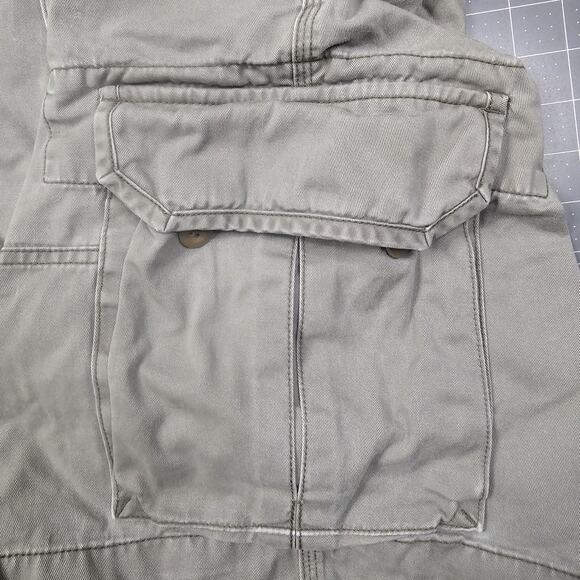 Polo Ralph Lauren Cargo Shorts 40x9 Beige Relaxed Loose Fit Y2K Preppy Utility - Picture 2 of 16